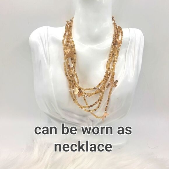 New butterfly beach set multiple uses as anklet, as braclet or necklace - Picture 8 of 10